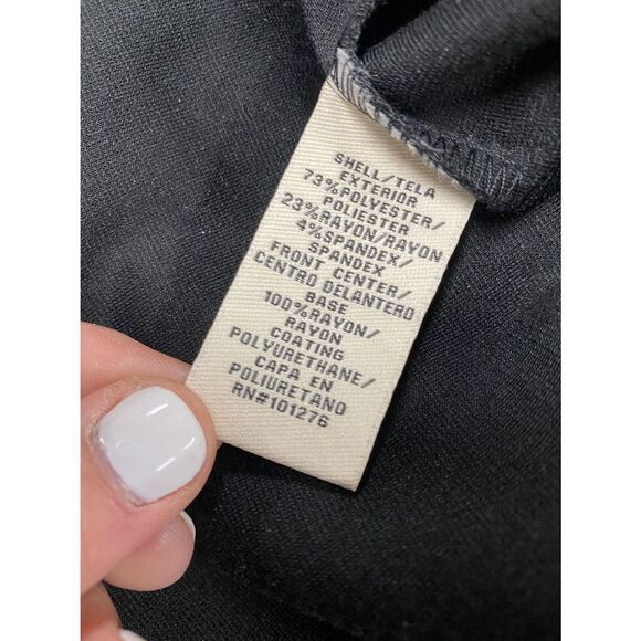 ECI New York Black & Tan Sleeveless W/Faux Leather Panel Front Dress Size 8 NWOT - Picture 6 of 7